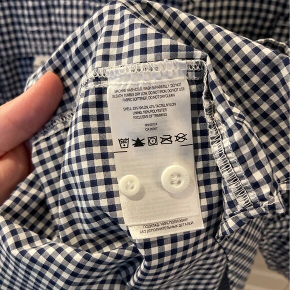 Columbia PFG Super Bahama Mens Short Sleeve Fishing Shirt XL Navy & White Gingha - Picture 9 of 13